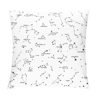 Personality  Constellation Sky Night Pattern Bnw Pillow Covers
