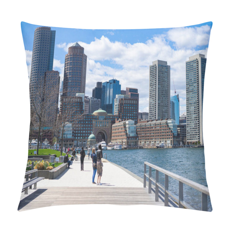 Personality  Boston city skyline in the Spring of 2022 pillow covers