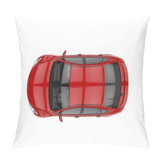 Personality  Red Car - Top View Pillow Covers