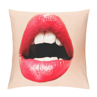 Personality  Sexy Red Lips Pillow Covers