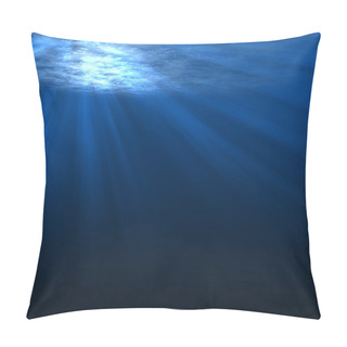 Personality  Underwater Scene With Rays Of Light Pillow Covers