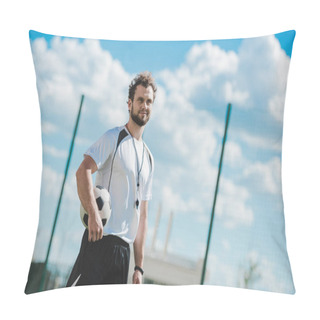 Personality  Referee With Soccer Ball Pillow Covers
