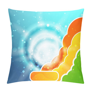 Personality  Abstract Colorful Clouds Vector Background Pillow Covers