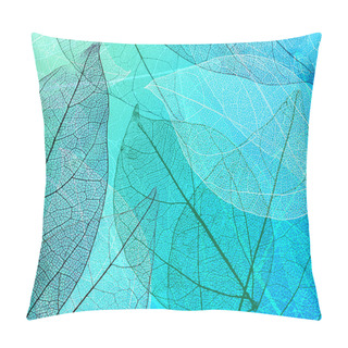 Personality  Abstract Background With Skeleton Leaves Pillow Covers