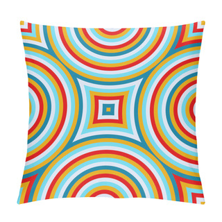 Personality  Bright Ethnic Abstract Background. Seamless Pattern With Symmetric Geometric Ornament.  Pillow Covers