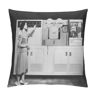 Personality  1950's COMPUTER Pillow Covers