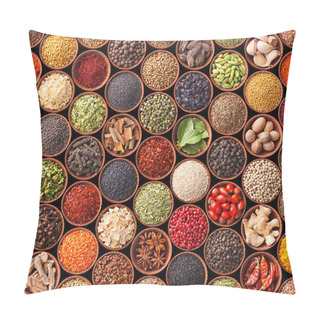 Personality  Seamless Texture With Spices And Herbs Pillow Covers