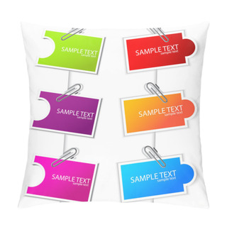 Personality  Colorful Paper Card With Clip Pillow Covers