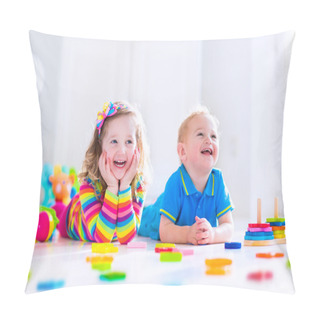 Personality  Cjildren Playing With Wooden Toys Pillow Covers