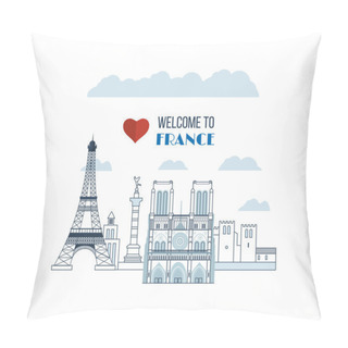 Personality  French Landmarks Set Pillow Covers