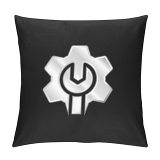 Personality  Admin Silver Plated Metallic Icon Pillow Covers