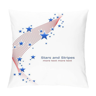 Personality  Blue And Red Stars And Stripes Pillow Covers