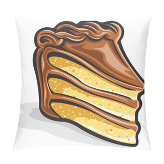 Personality  Slice Of Chocolate Cake Pillow Covers