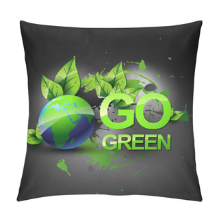 Personality  Vector Go Green Symbol Design Pillow Covers