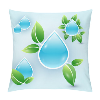 Personality  Eco Drops Of Water Pillow Covers