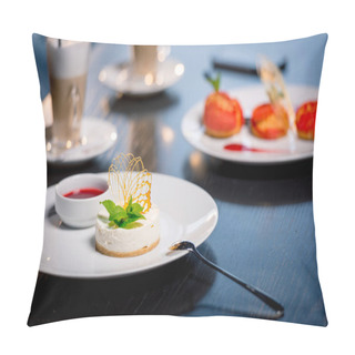 Personality  Tasty Desserts On Table Pillow Covers