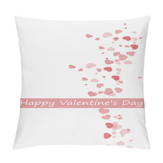 Personality  Valentine's Day Background With Hearts Pillow Covers
