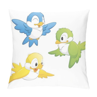 Personality  Cute Cartoon Birds Pillow Covers