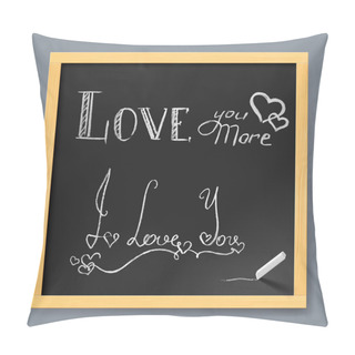 Personality  Valentine Card On Chalkboard Pillow Covers