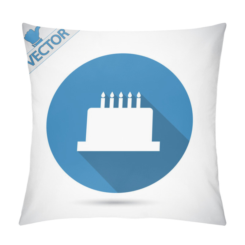 Personality  Birthday cake icon pillow covers
