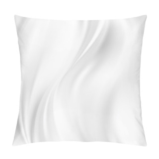 Personality  Abstract Vector Texture, White Silk Pillow Covers