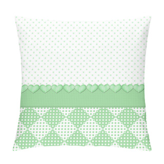 Personality  Soft Green Polka-dots/Hearts Background Pillow Covers