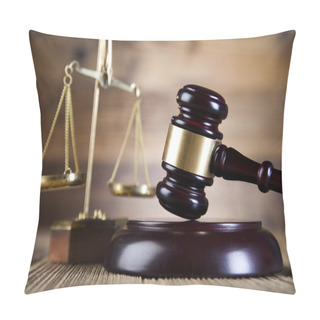 Personality  Justice Scale And Gavel Pillow Covers