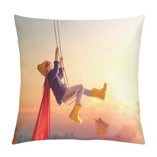 Personality  Child On Swing Pillow Covers