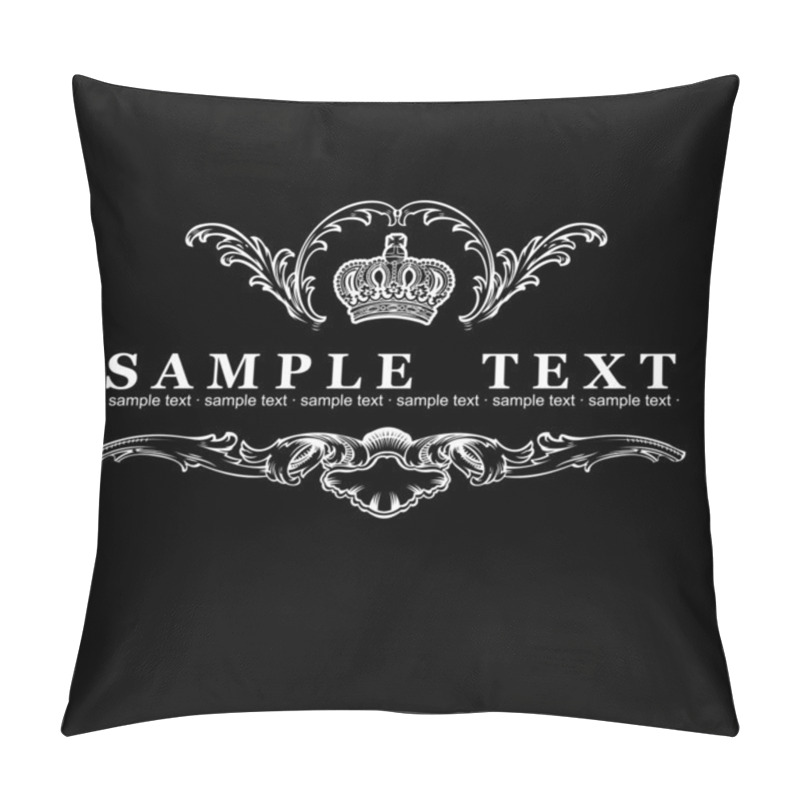 Personality  Decorative Vintage Ornate Banner. Vector Illustration pillow covers