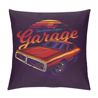 Personality  Muscle_car_sun_01 Pillow Covers