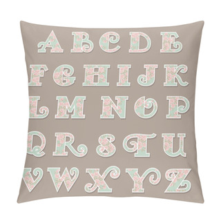 Personality Vector Colorful Flower Alphabet Pillow Covers
