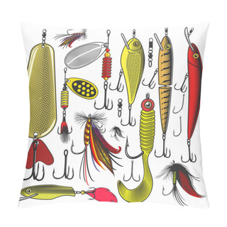 Personality  Artificial Fishing Lures Pillow Covers