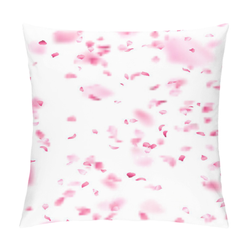 Personality  Pink Sakura Petals Background.  Pillow Covers