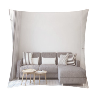 Personality  Living-room Interior. 3d Render. Pillow Covers