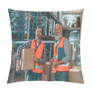 Personality  Warehouse Workers With Clipboard  Pillow Covers