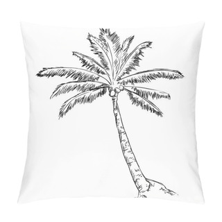 Personality  Sketch Palm Tree Pillow Covers