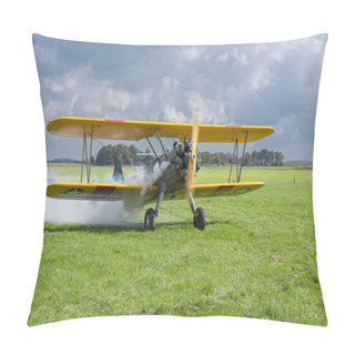 Personality  Historical Airplane With Pilot Is Ready To Take Off Pillow Covers