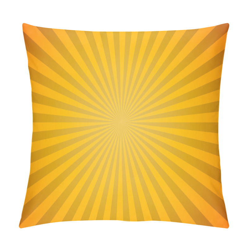 Personality  Bright yellow sun burst horizontal vector background. pillow covers