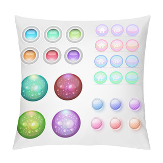 Personality  Web Buttons Icon Set. Vector Illustration. Pillow Covers