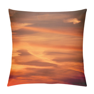 Personality  Dramatic Sunset As Sky Background Pillow Covers