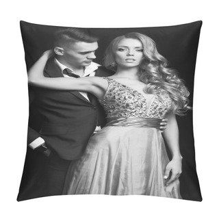 Personality  Beautiful Sexy Couple In Elegant Clothes Pillow Covers