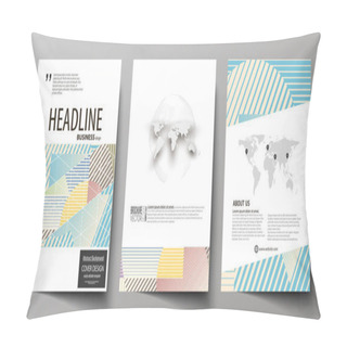 Personality  Business Templates For Brochure, Magazine, Flyer, Booklet Or Report. Cover Template, Abstract Vector Layout In A4 Size. Minimalistic Design With Lines, Geometric Shapes Forming Beautiful Background. Pillow Covers