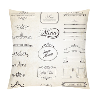 Personality  Vector Vintage Ornament Divide Border Pillow Covers