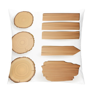 Personality  Wood Material Elements Pillow Covers