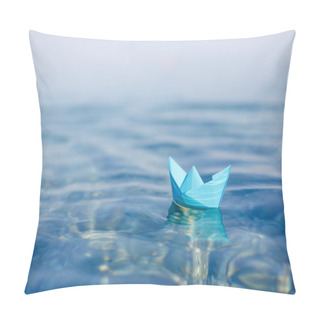 Personality  Paper Boat Sailing On Water Pillow Covers
