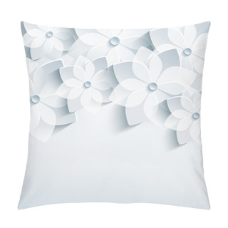 Personality  Floral Abstract Background, 3d Stylized Flowers Sakura Pillow Covers