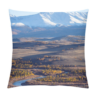Personality  Altai Mountains, Chuya Ridge, West Siberia, Russia. Pillow Covers