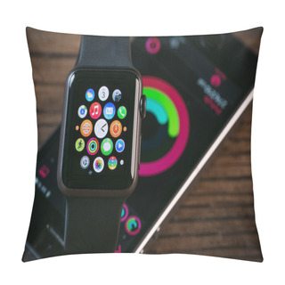 Personality  Close-up Of Apple Watch. Pillow Covers