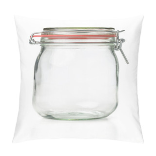 Personality  Empty Canning Jar On A White Background Pillow Covers