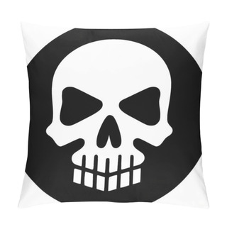 Personality  Death - Black And White Vector Illustration Pillow Covers